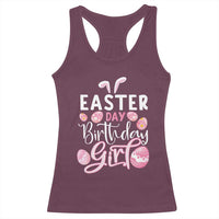 Funny Easter Day Birthday Girl Racerback Tank Top Born On Easter Day Eggs