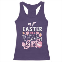 Funny Easter Day Birthday Girl Racerback Tank Top Born On Easter Day Eggs
