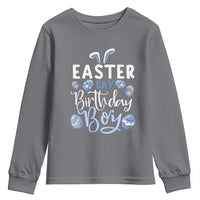 Funny Easter Day Birthday Boy Youth Sweatshirt Born On Easter Day Eggs