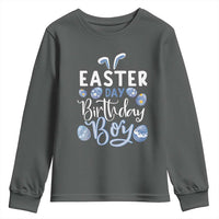 Funny Easter Day Birthday Boy Youth Sweatshirt Born On Easter Day Eggs