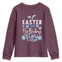 Funny Easter Day Birthday Boy Youth Sweatshirt Born On Easter Day Eggs
