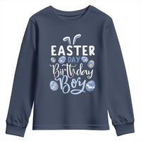 Funny Easter Day Birthday Boy Youth Sweatshirt Born On Easter Day Eggs