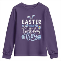 Funny Easter Day Birthday Boy Youth Sweatshirt Born On Easter Day Eggs