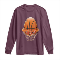 Funny Easter Egg Basketball Sport Lover Long Sleeve Shirt