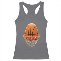 Funny Easter Egg Basketball Sport Lover Racerback Tank Top