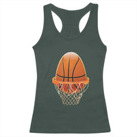 Funny Easter Egg Basketball Sport Lover Racerback Tank Top