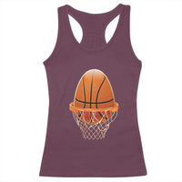Funny Easter Egg Basketball Sport Lover Racerback Tank Top