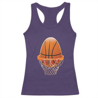 Funny Easter Egg Basketball Sport Lover Racerback Tank Top