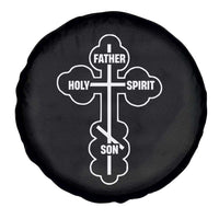Russian Greek Byzantine Golden Orthodox Cross Father Son Holy Spirit Spare Tire Cover