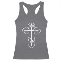 Russian Greek Byzantine Golden Orthodox Cross Father Son Holy Spirit Racerback Tank Top
