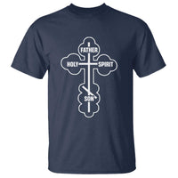 Russian Greek Byzantine Golden Orthodox Cross Father Son Holy Spirit T Shirt