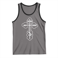 Russian Greek Byzantine Golden Orthodox Cross Father Son Holy Spirit Tank Top