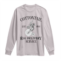 Funny Easter Day Cottontail Egg Delivery Service Long Sleeve Shirt Bunny Rabbit