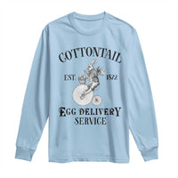 Funny Easter Day Cottontail Egg Delivery Service Long Sleeve Shirt Bunny Rabbit