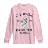 Funny Easter Day Cottontail Egg Delivery Service Long Sleeve Shirt Bunny Rabbit