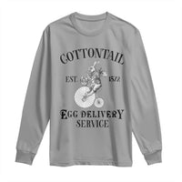 Funny Easter Day Cottontail Egg Delivery Service Long Sleeve Shirt Bunny Rabbit