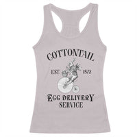 Funny Easter Day Cottontail Egg Delivery Service Racerback Tank Top Bunny Rabbit