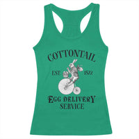 Funny Easter Day Cottontail Egg Delivery Service Racerback Tank Top Bunny Rabbit