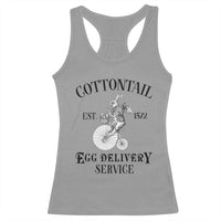 Funny Easter Day Cottontail Egg Delivery Service Racerback Tank Top Bunny Rabbit