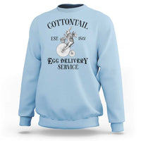 Funny Easter Day Cottontail Egg Delivery Service Sweatshirt Bunny Rabbit