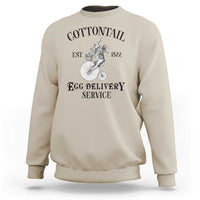 Funny Easter Day Cottontail Egg Delivery Service Sweatshirt Bunny Rabbit