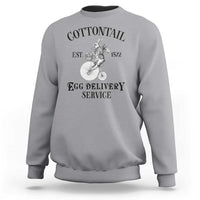 Funny Easter Day Cottontail Egg Delivery Service Sweatshirt Bunny Rabbit