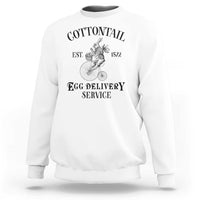 Funny Easter Day Cottontail Egg Delivery Service Sweatshirt Bunny Rabbit
