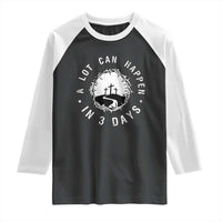 A Lot Can Happen In 3 Days Raglan Shirt Vintage Crown Of Thorns Easter Day Good Friday Religious Christian