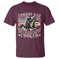 Funny Cowboy Dad Like A Regular Dad But Cooler T Shirt Western Country Dad Father's Day