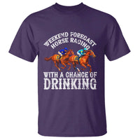 Funny Weekend Forecast Horse Racing With A Chance Of Drinking T Shirt