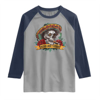 Funny Mexico Lindo Y Querido Raglan Shirt Mexican Pride Vintage Sombrero Hat Skull