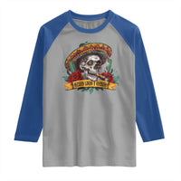 Funny Mexico Lindo Y Querido Raglan Shirt Mexican Pride Vintage Sombrero Hat Skull
