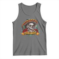 Funny Mexico Lindo Y Querido Tank Top Mexican Pride Vintage Sombrero Hat Skull