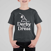 Funny This Is My Derby Day Dress T Shirt For Kid Horse Racing Fascinator Hat