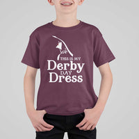 Funny This Is My Derby Day Dress T Shirt For Kid Horse Racing Fascinator Hat
