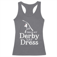 Funny This Is My Derby Day Dress Racerback Tank Top Horse Racing Fascinator Hat