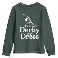 Funny This Is My Derby Day Dress Youth Sweatshirt Horse Racing Fascinator Hat
