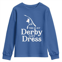Funny This Is My Derby Day Dress Youth Sweatshirt Horse Racing Fascinator Hat