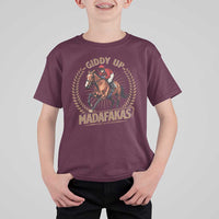 Funny Giddy Up Madafakas T Shirt For Kid Derby Humor Horse Racing