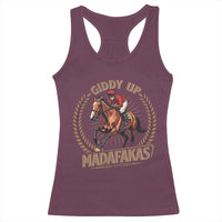 Funny Giddy Up Madafakas Racerback Tank Top Derby Humor Horse Racing