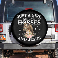 Just A Girl Who Loves Horses And Jesus Spare Tire Cover Christian Girls Horse