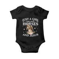 Just A Girl Who Loves Horses And Jesus Baby Onesie Christian Girls Horse