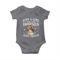 Just A Girl Who Loves Horses And Jesus Baby Onesie Christian Girls Horse