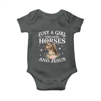 Just A Girl Who Loves Horses And Jesus Baby Onesie Christian Girls Horse