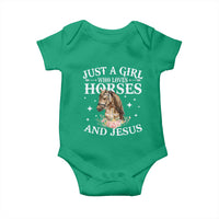 Just A Girl Who Loves Horses And Jesus Baby Onesie Christian Girls Horse