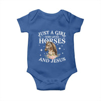Just A Girl Who Loves Horses And Jesus Baby Onesie Christian Girls Horse
