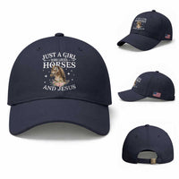 Just A Girl Who Loves Horses And Jesus Baseball Cap Christian Girls Horse