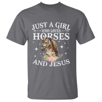 Just A Girl Who Loves Horses And Jesus T Shirt Christian Girls Horse