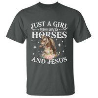 Just A Girl Who Loves Horses And Jesus T Shirt Christian Girls Horse