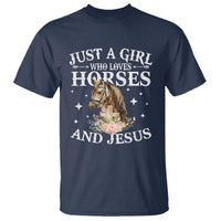 Just A Girl Who Loves Horses And Jesus T Shirt Christian Girls Horse